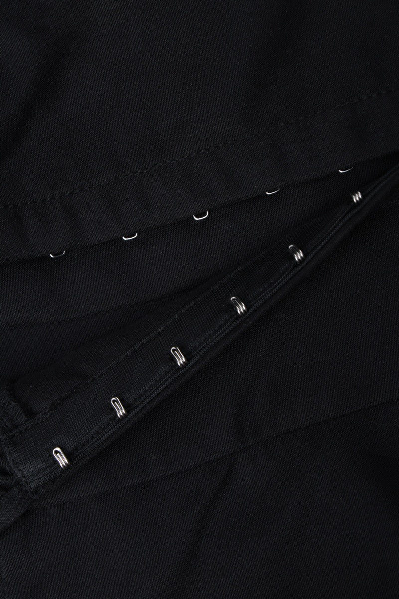 Lapel Button Open Solid Blouse image 4