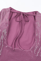 Sequin Backless Bodycon Party Dress image 9
