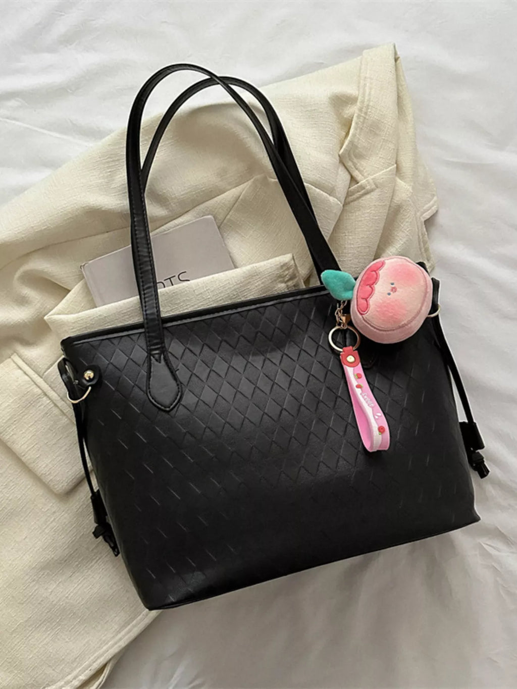 Cosette Woven Tote styled for Avrienne