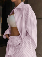 Chic Striped Blouse and Layered Blouse image 4