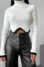 Leather Patchwork Casual Pants image 3