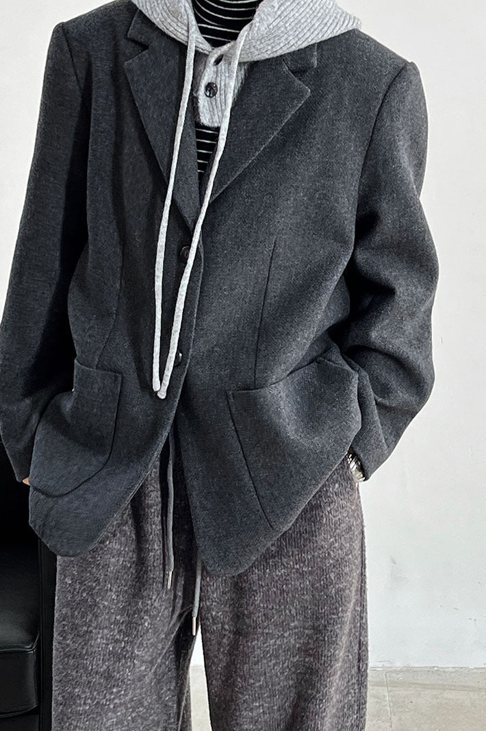 Wool Blend Relaxed Fit Blazer image 8