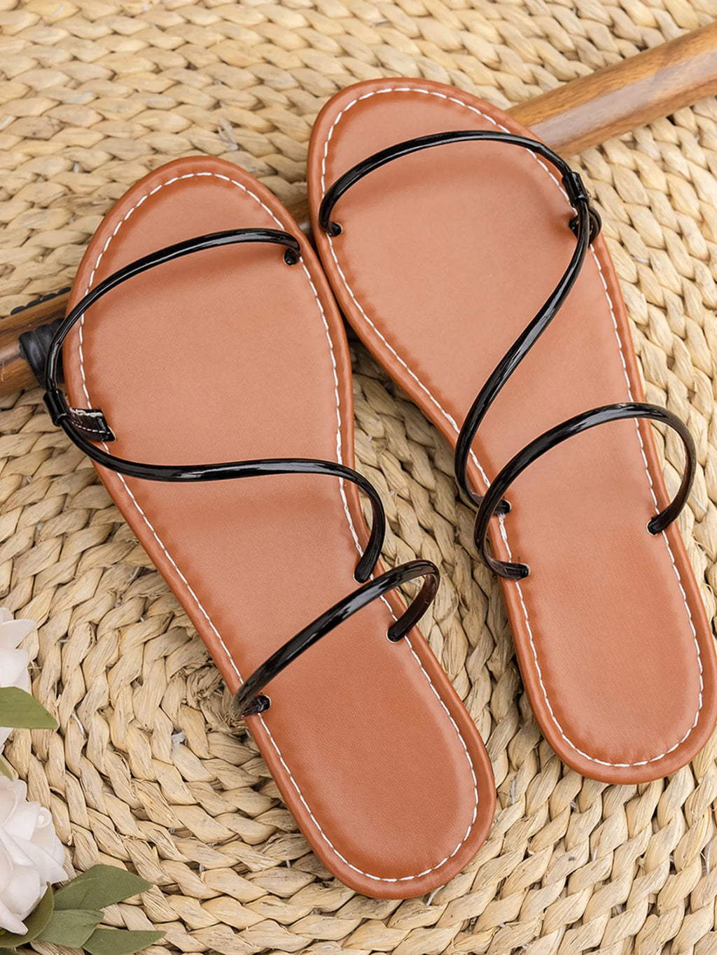 Estelle Strappy Sandals detail view styled for Avrienne
