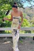 Vintage Floral Backless Cami Maxi Dress image 2
