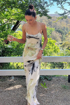Vintage Floral Backless Cami Maxi Dress image 2