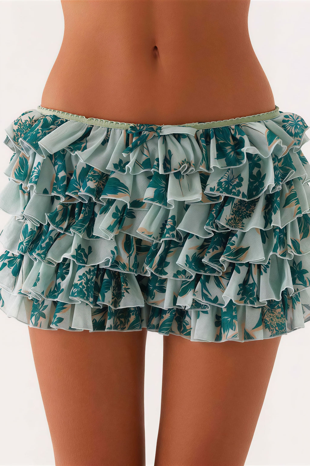 Y2K Ruffle Tiered Mini Skort Shorts image 2