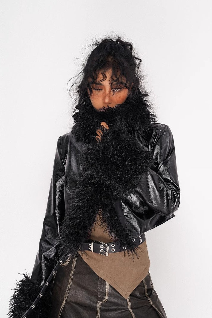 Vintage Style Glossy Jacket Coat image 3