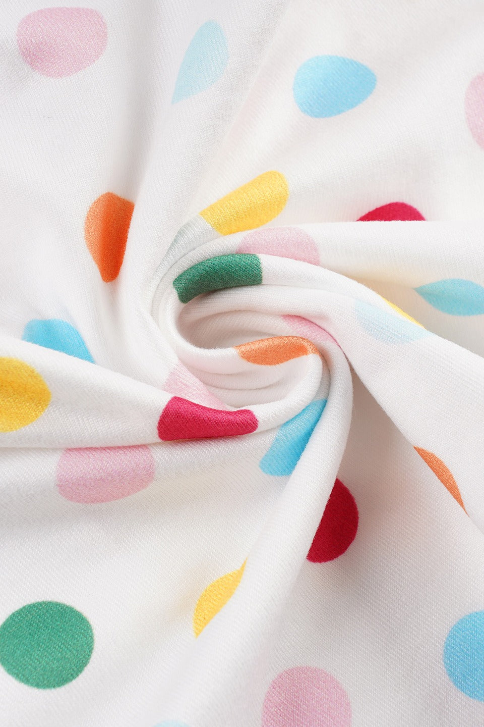 Colorful Polka Dot Halter Slim Fit Crop Top image 3