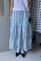 Kawaii Retro Polka Dot Ruffle Trim Mini Skirt image 1