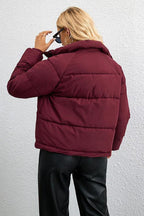 Short Stand Collar Puffer Coat image 24
