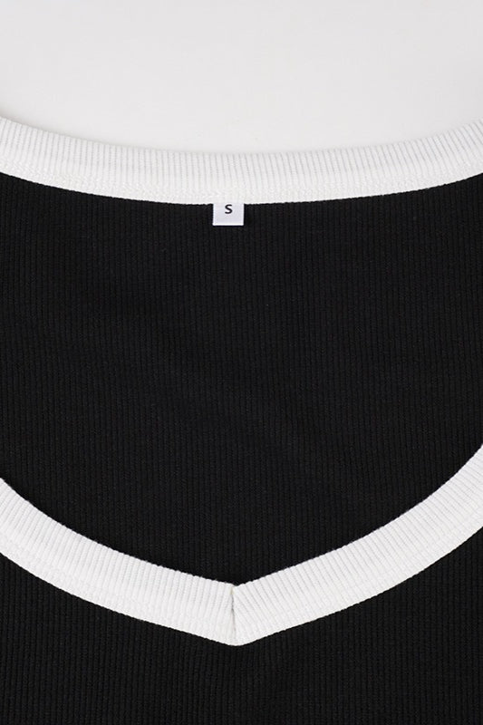 Slim Fit V-Neck Knit Top image 6