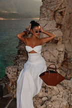 Strapless Hollow Out Beach Maxi Dress image 3
