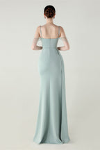 Satin Spaghetti Strap Mermaid Party Dress image 4