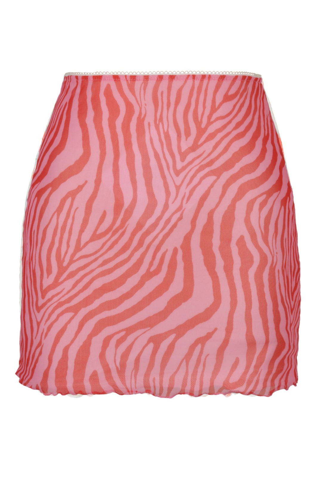 Printed Mesh Bodycon Mini Skirt image 10
