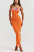 Lace Trim Wrap Cami Maxi Dress image 1