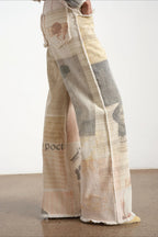 Vintage Newspaper Print Straight Leg Jeans image 2
