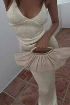 Sexy Off Shoulder Cami Maxi Skirt Set image 8