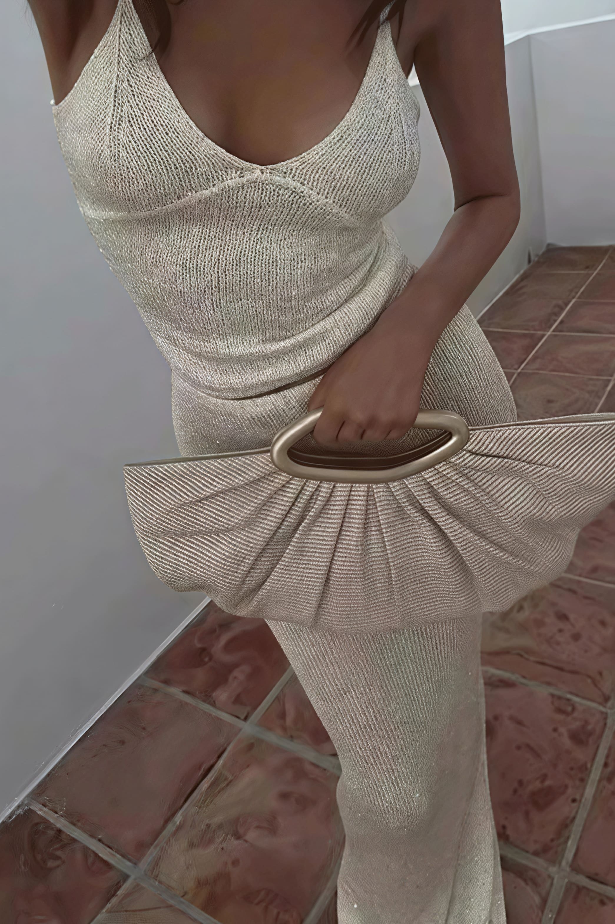 Sexy Off Shoulder Cami Maxi Skirt Set image 8