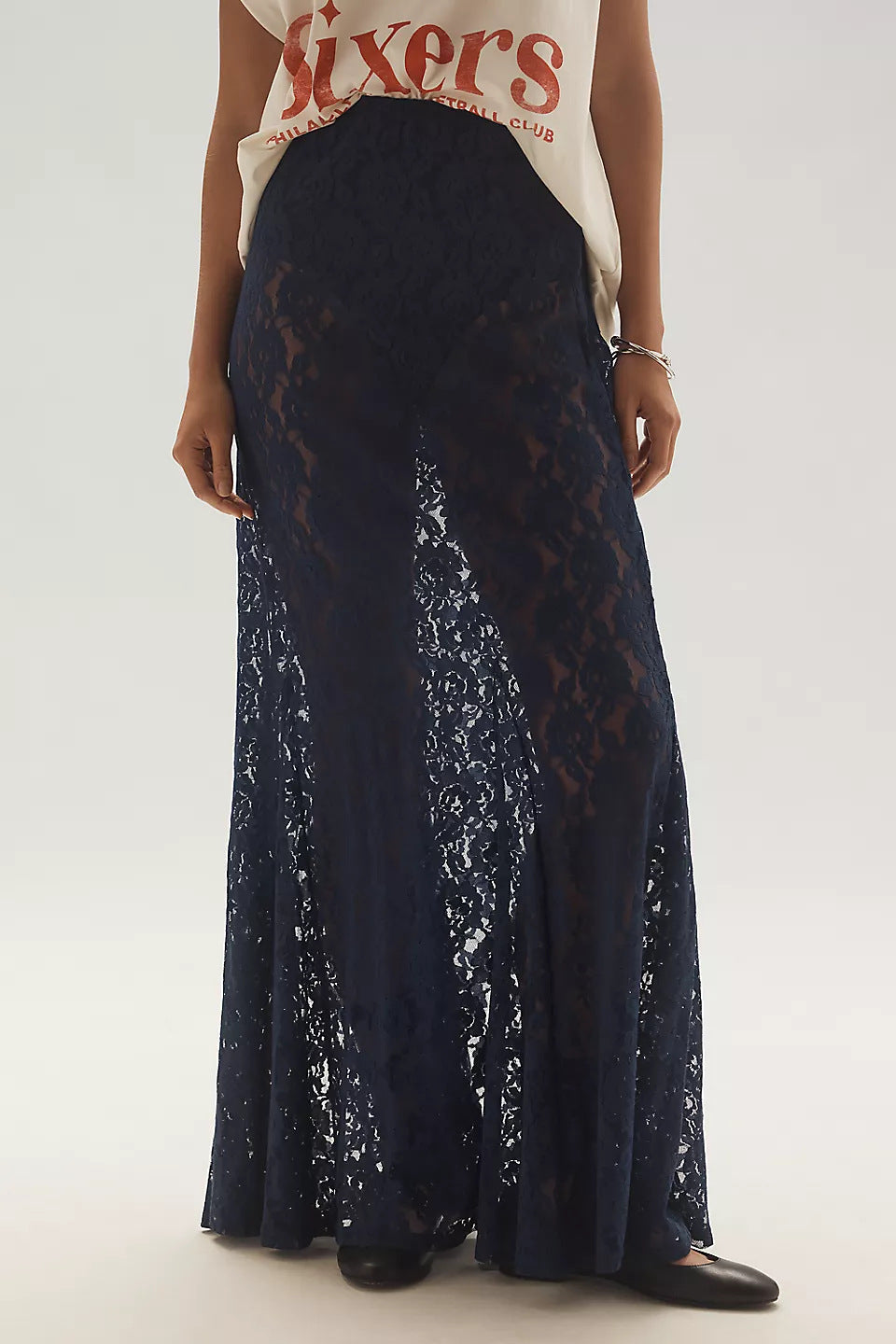 Lace Hollow Out Long Skirt image 6