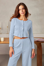 Soft Casual Cutout Jacquard Two Piece Set image 11