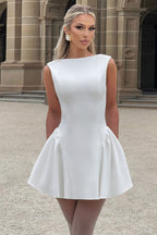 Solid Sleeveless Backless Bodycon Cocktail Dress image 1