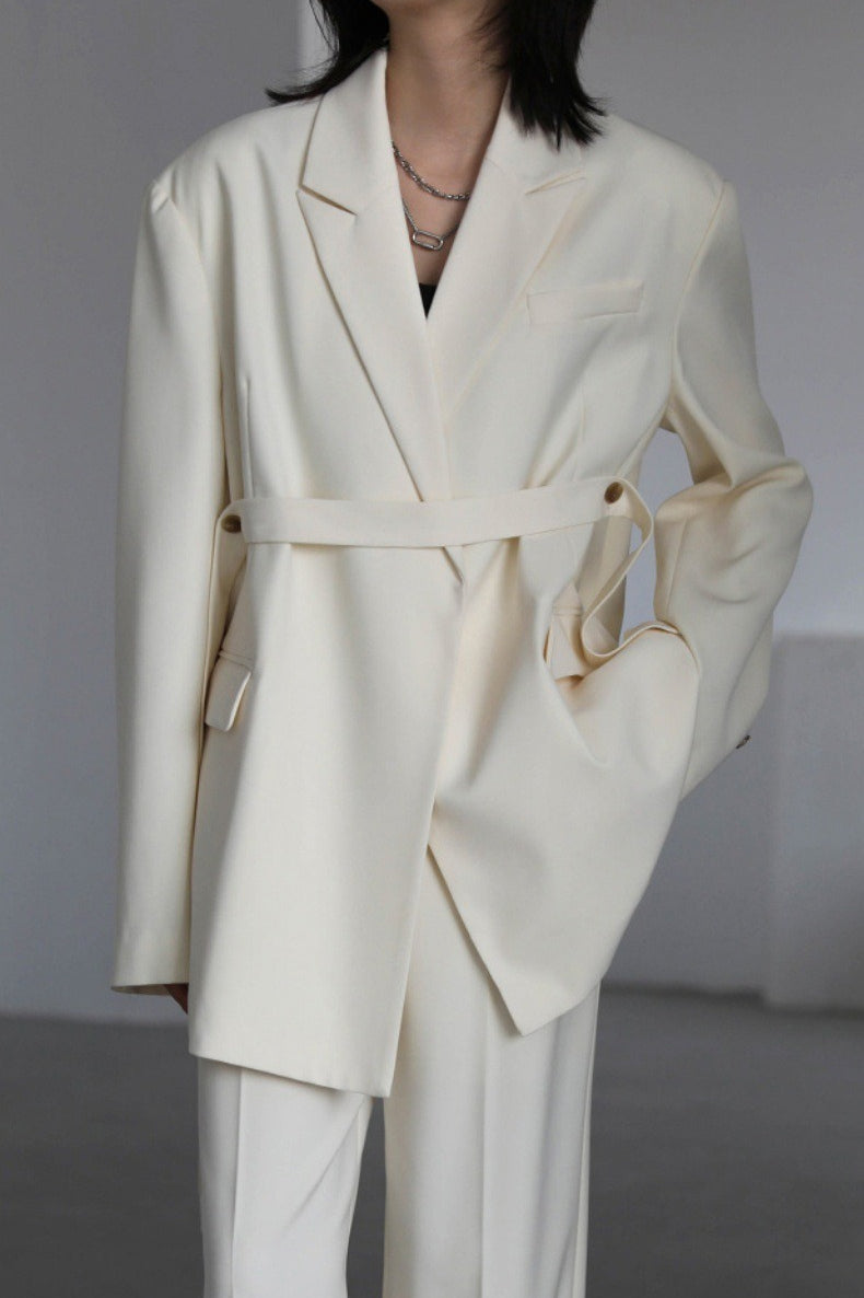 Belted Shoulder Detail Blazer image 7