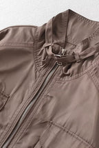 Cropped Cargo High Neck Coat image 9