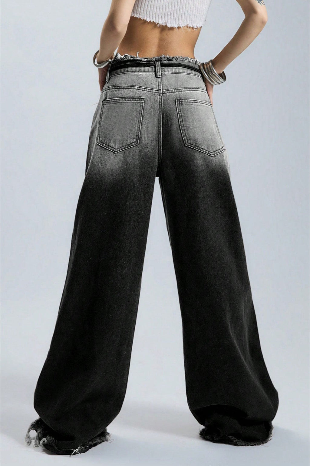Ombre Low Rise Straight Leg Jeans image 7