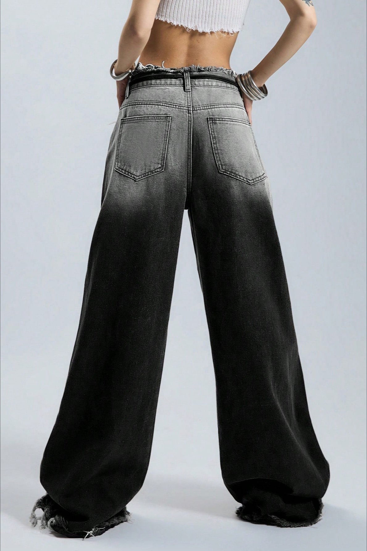 Ombre Low Rise Straight Leg Jeans image 7