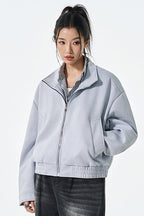 PU Leather Moto Style Longline Jacket image 3