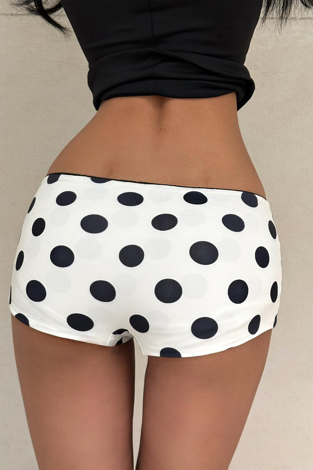 Casual Low Waist Polka Dot Shorts image 4