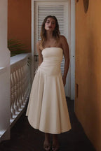 Autumn New Chic Bowknot Strapless Slim Fit Party Dress image 2