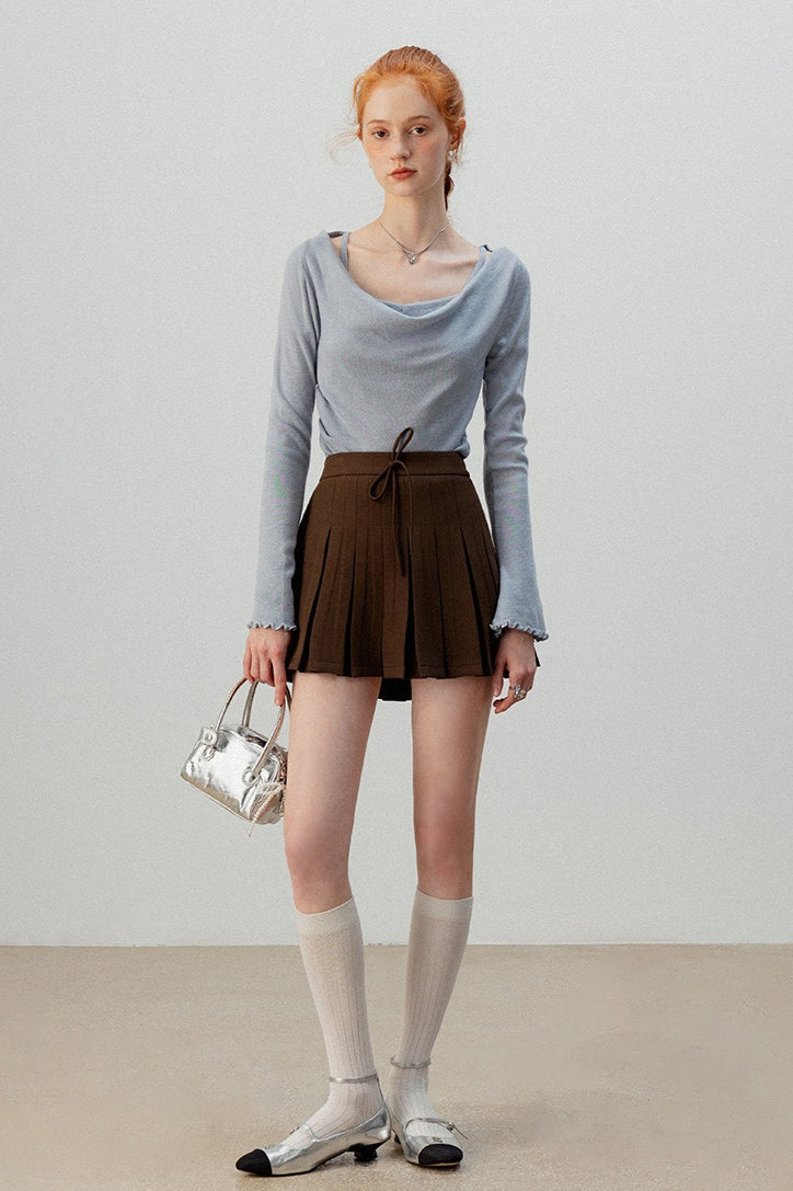Burgundy Mock Two Piece Knit Top image 14