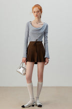 Burgundy Mock Two Piece Knit Top image 14