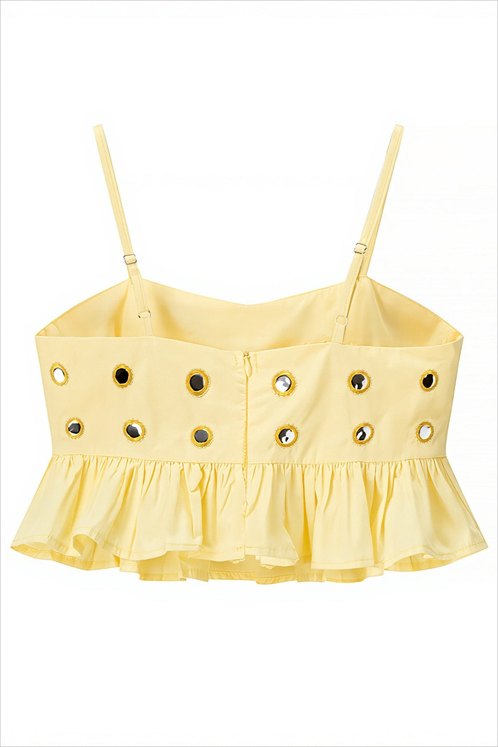 Sexy Metal Detail Ruffle Cami Skirt Sets image 5