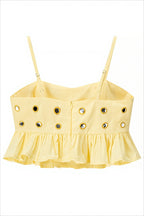 Sexy Metal Detail Ruffle Cami Skirt Sets image 5