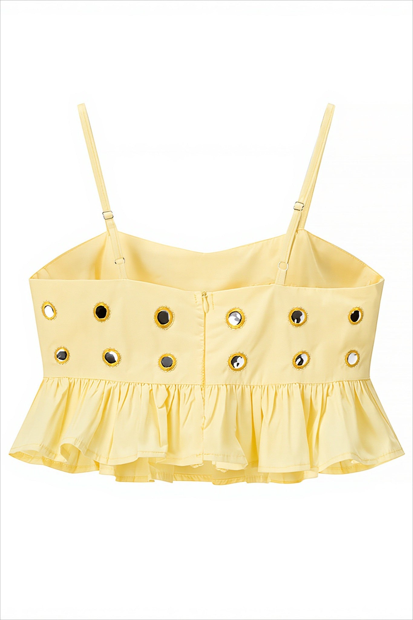 Sexy Metal Detail Ruffle Cami Skirt Sets image 5