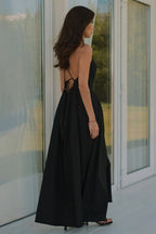 Cotton Sleeveless Backless Tie Maxi Dress image 3