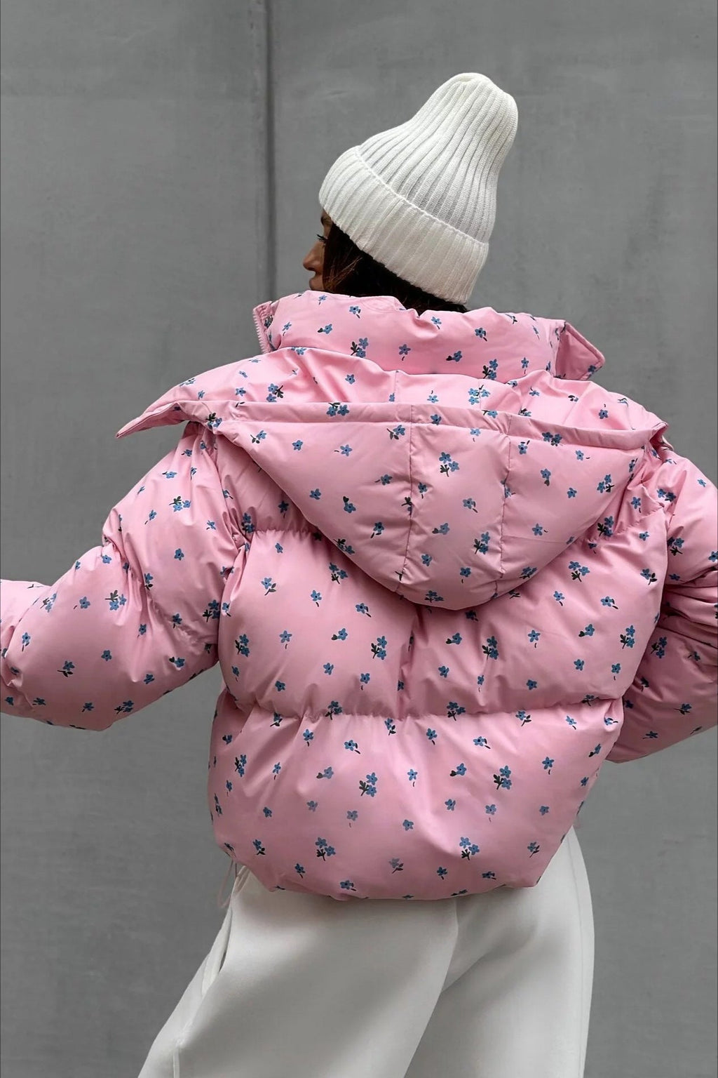 Chic Printed Puffy Puffer Jacket image 5