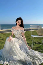 Spaghetti Strap Ruffled Floral Flowy Maxi Dress image 5