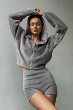 Fuzzy Solid Cardigan Tank Three Piece Set image 6