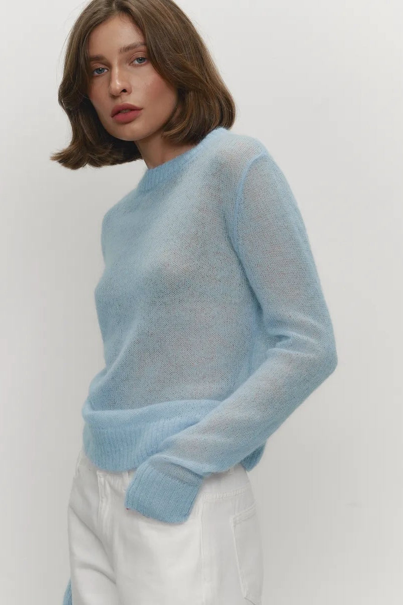 Mohair Round Neck Knit Top image 10