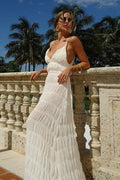 Spaghetti Strap Deep V Boho Dress image 1