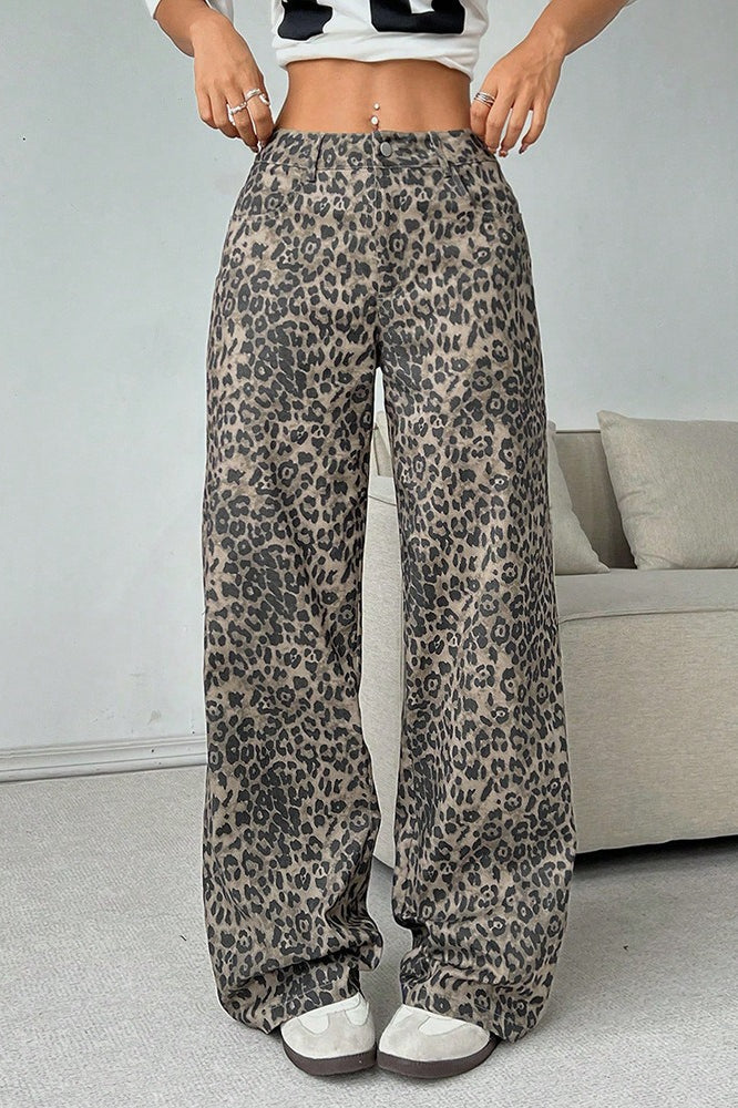 Sexy Leopard Print Wide Leg Pants image 2