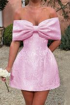 Elegant Bow Backless Cocktail Dress image 1
