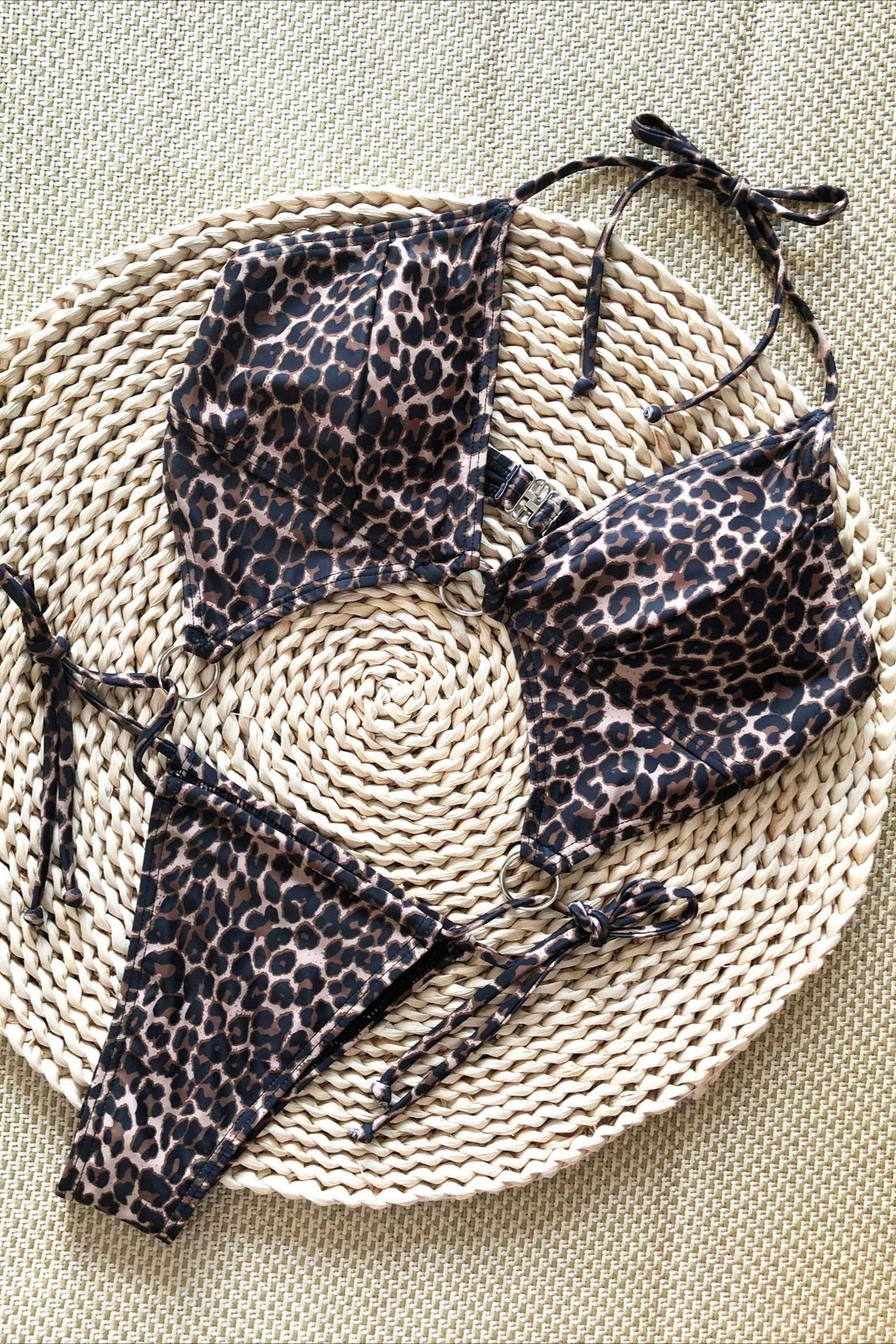 Sexy Leopard Tie One Piece Swimwear image 5