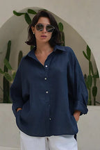 Fashion Solid Loose Casual Commuter Blouse image 20