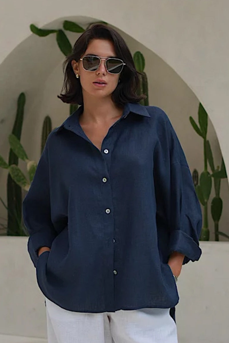 Fashion Solid Loose Casual Commuter Blouse image 20