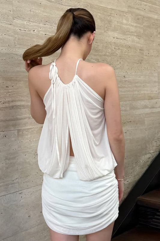 Sexy Halter Backless Bodycon V Neck Mini Dress image 8