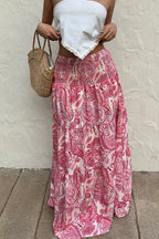 Boho Print A-Line Maxi Skirt image 2